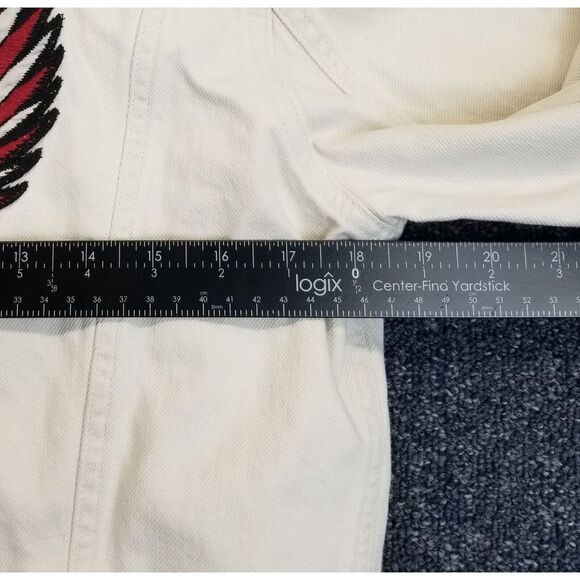 Ralph Lauren Denim & Supply Jacket Size M White Denim American Eagle Embroidered - Picture 13 of 16